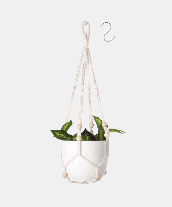 flintronic Set of 1 Macrame Hanging Basket