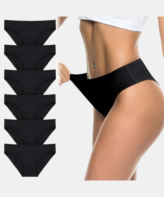 flintronic Women's Underwear, 6 Pcs Cotton Breathable Knickers Multipack